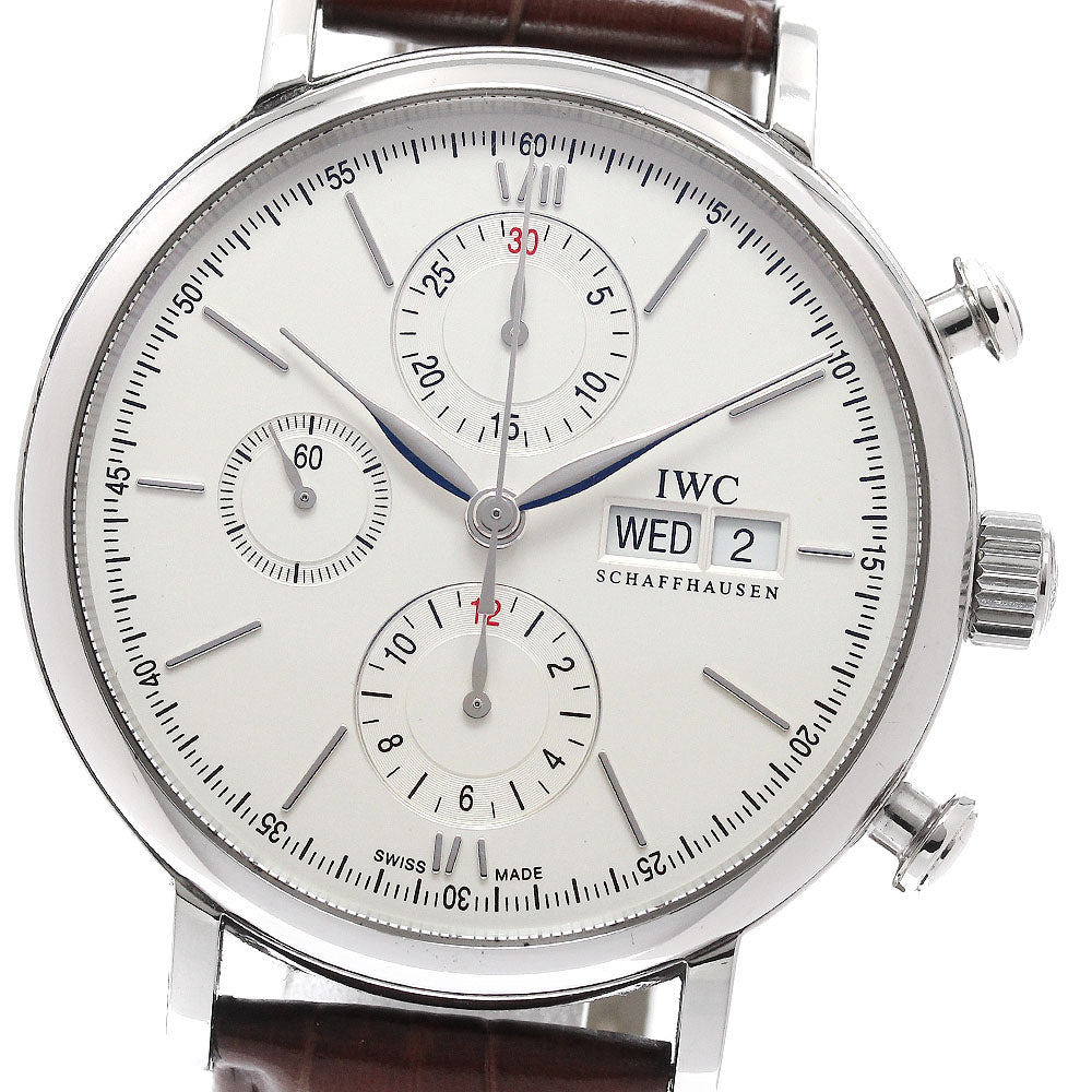 IWC SCHAFFHAUSEN Portofino IW391007 Chronograph Silver Dial Automatic Men's Watch_951413