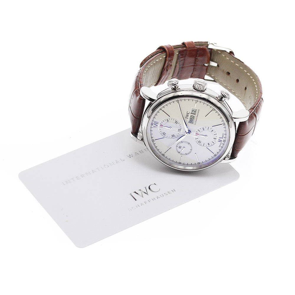 IWC SCHAFFHAUSEN Portofino IW391007 Chronograph Silver Dial Automatic Men's Watch_951413