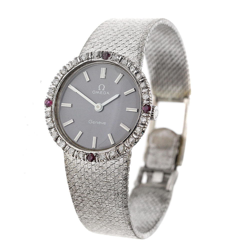 OMEGA Geneve 511.457 Diamond Bezel gray Dial Hand Winding Ladies Watch_951472