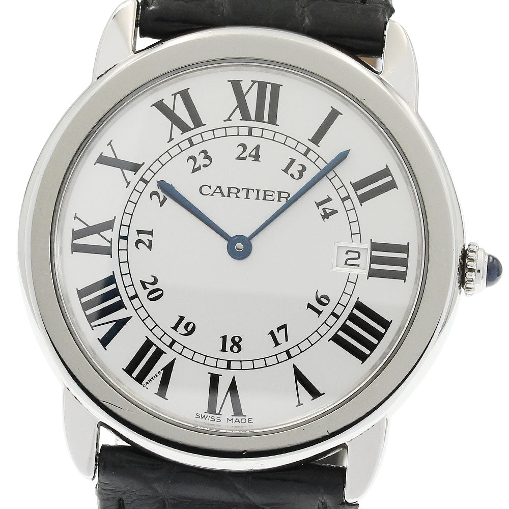 CARTIER Ronde Solo W6700255 Date Silver Dial Quartz Men's Watch_951475