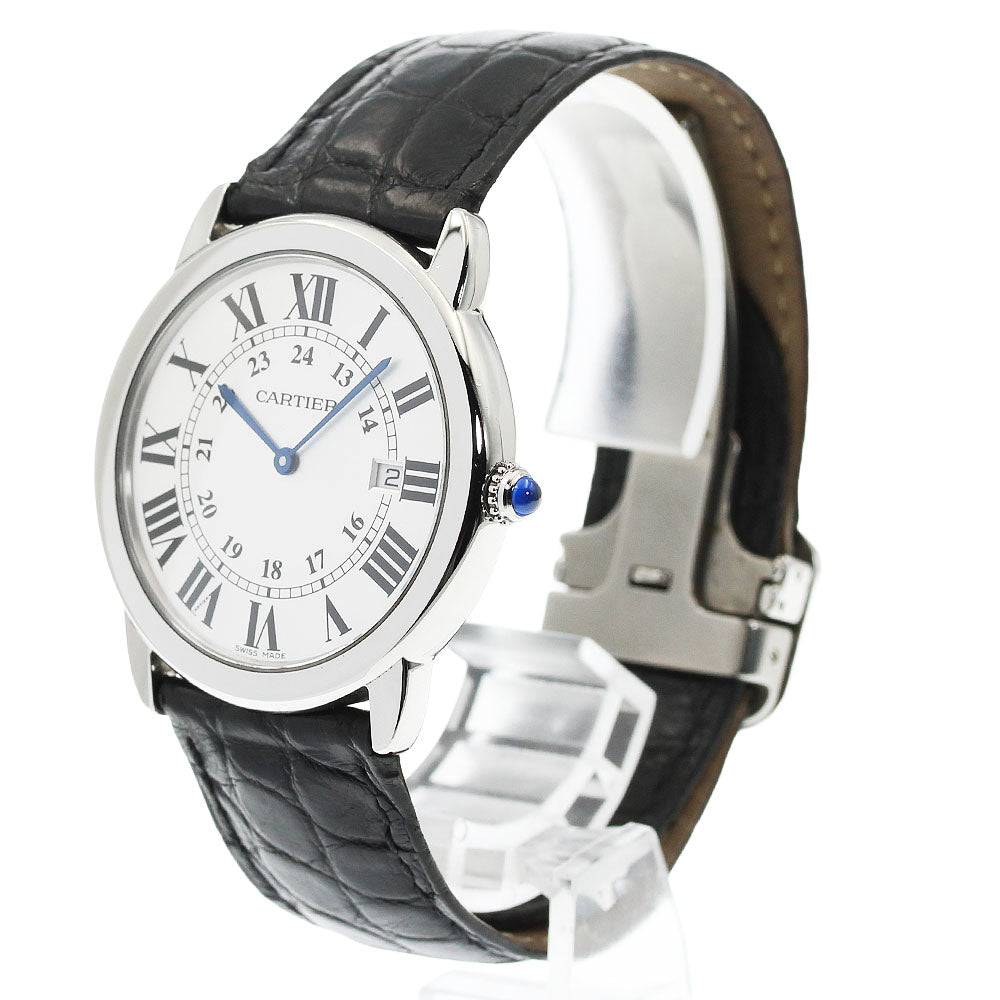 CARTIER Ronde Solo W6700255 Date Silver Dial Quartz Men's Watch_951475