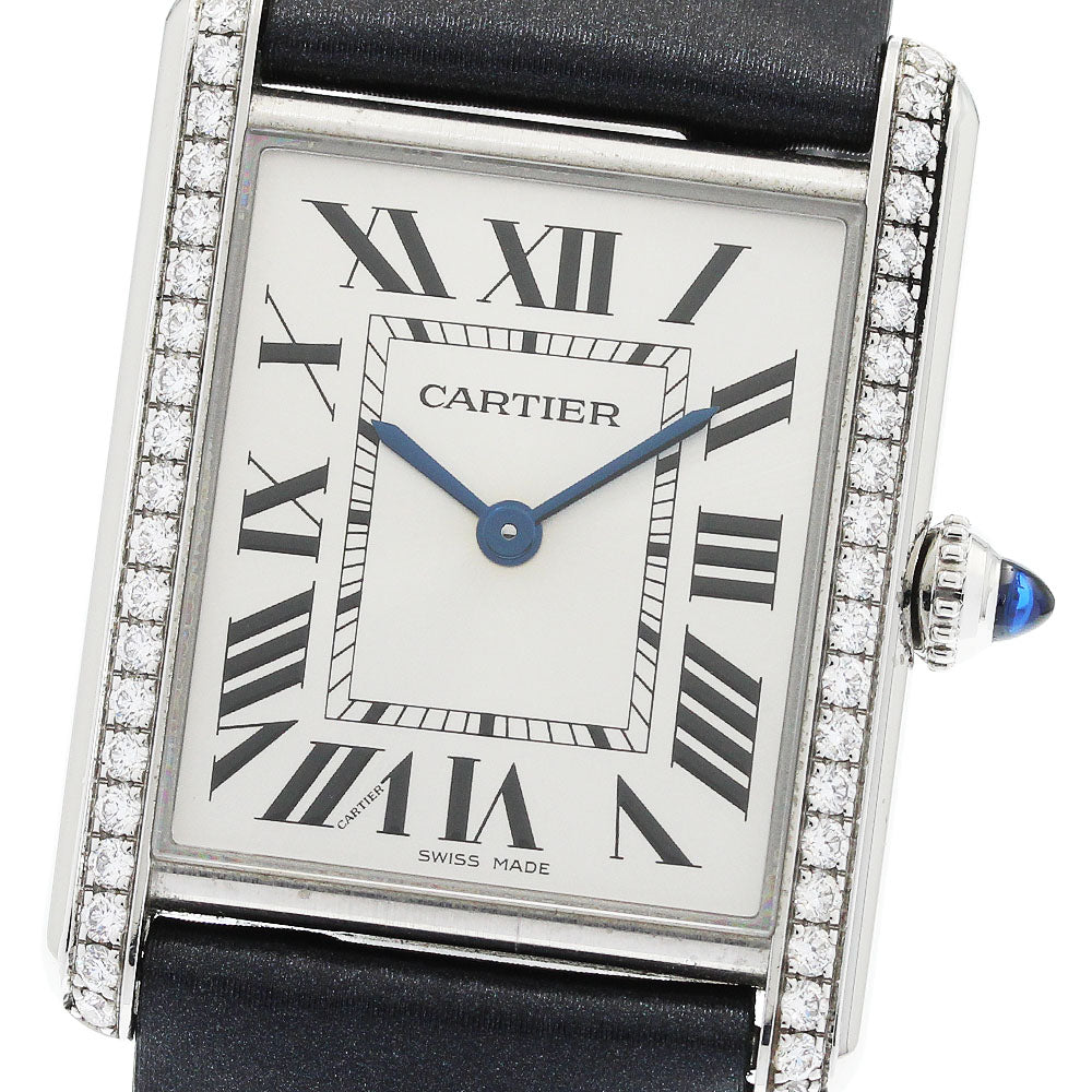 CARTIER tank mast LM W4TA0017 Diamond Bezel Quartz Boy's Watch_951508