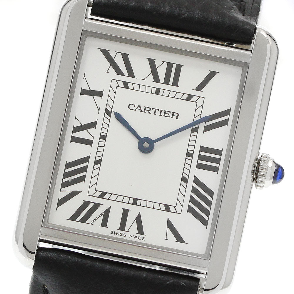 CARTIER Tank solo LM WSTA0028 Silver Dial Quartz Men's Watch_951512