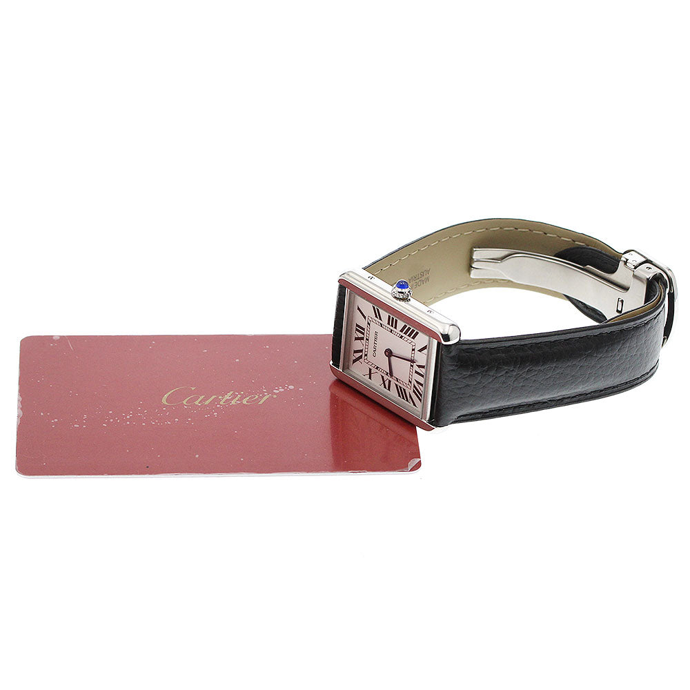 CARTIER Tank solo LM WSTA0028 Silver Dial Quartz Men's Watch_951512