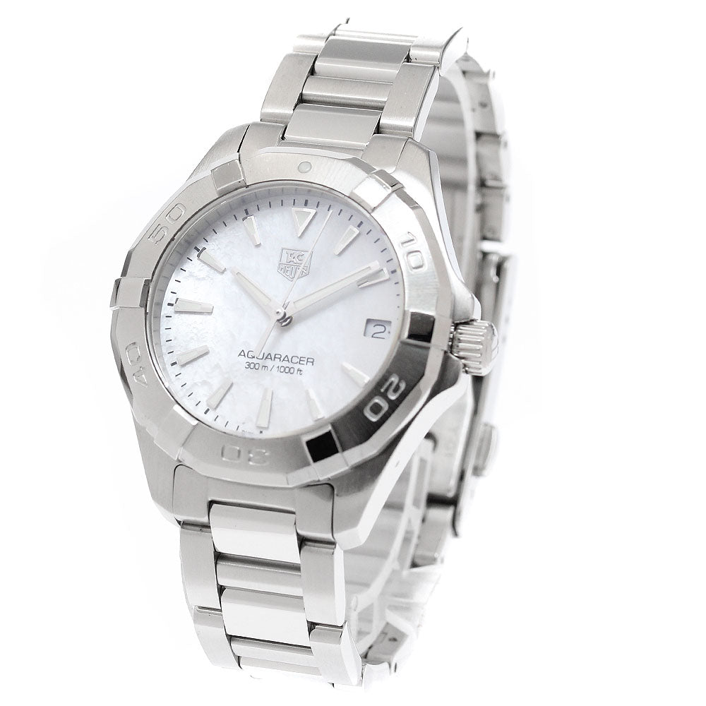 TAG HEUER Aqua racer WAY1312 Date White shell Dial Quartz Ladies Watch_951642