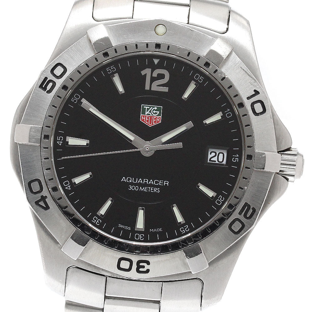 TAG HEUER Aqua racer WAF1110.BA0800 Date black Dial Quartz Men's Watch_951645