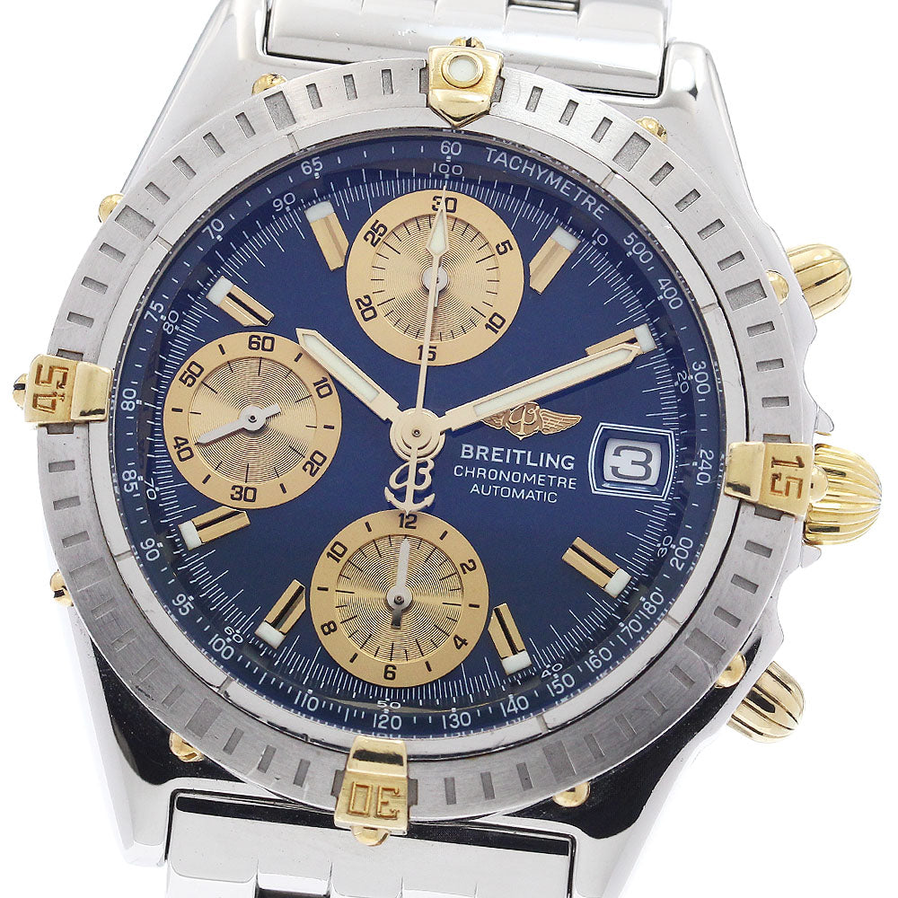 BREITLING Chronomat Bikoro B13352 Date Navy / Gold Dial Automatic Men's _951653