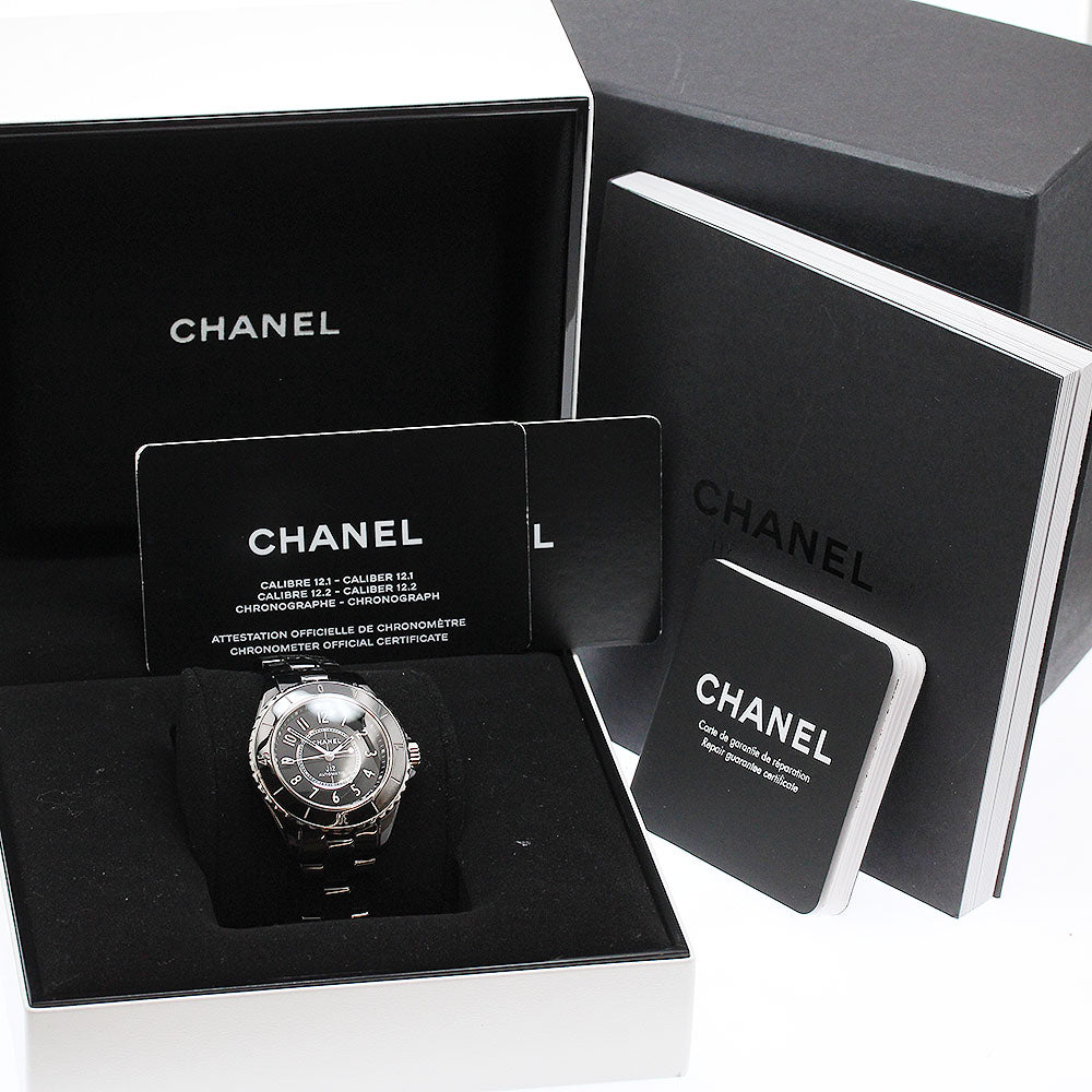 CHANEL J12 H5696 Black ceramic black Dial Automatic Ladies Watch_951654