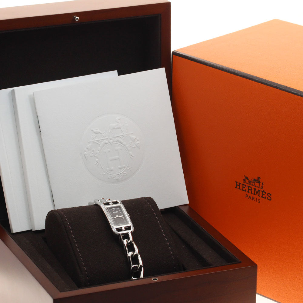 HERMES Nantucket PM NA2.133 Diamond Aventurine Quartz Ladies Watch_951705