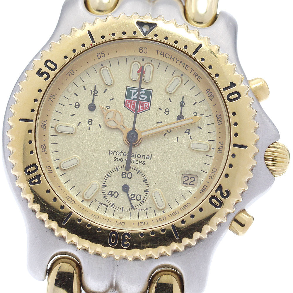 TAG HEUER S/el CG1121-0 Chronograph Gold Dial Quartz Men's Watch_951745