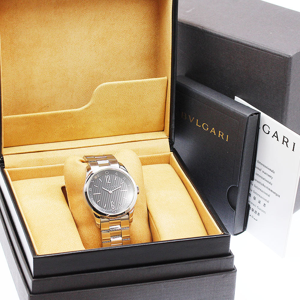 BVLGARI Solo tempo ST37S black Dial Quartz Men's Watch_951758