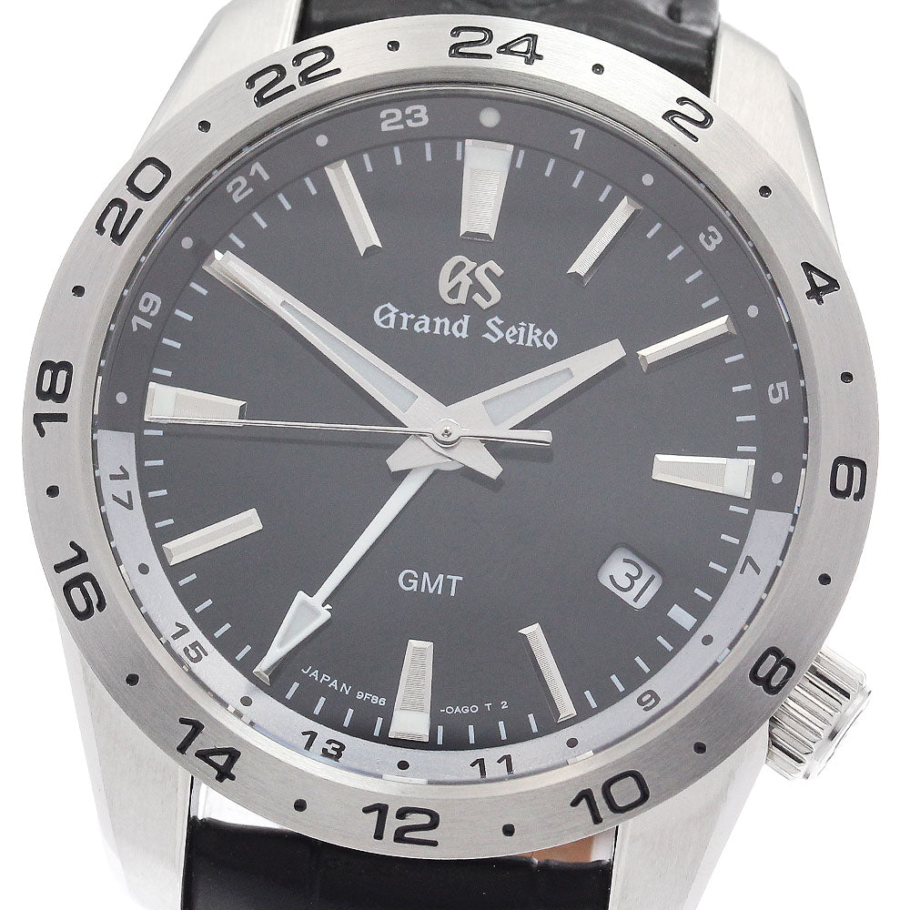 SEIKO Grand Seiko SBGN027/9F86-0AK0 GMT black Dial Quartz Men's Watch_951793