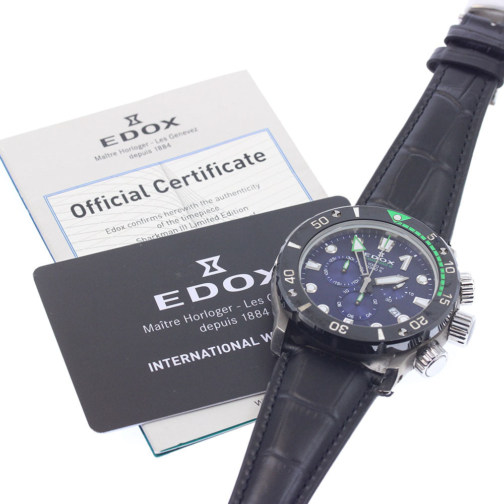 EDOX Chrono Offshore 1 Shark Man III 10241 Limited edition of 333 pieces worldwide, chronograph. blue Dial Quartz Men's Watch_951828