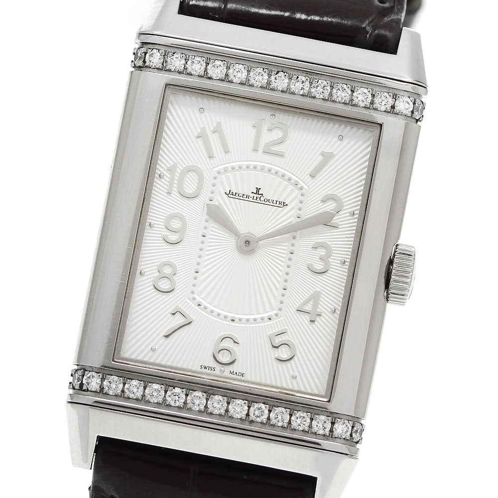 JAEGER-LECOULTRE Grande Reverso Lady Ultra Slim 268.8.86/Q3208421 Diamond Bezel Silver Dial Hand Winding Ladies Watch_951865