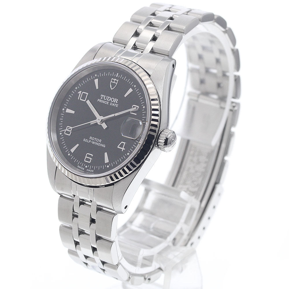 TUDOR Prince Date 72034 WG bezel black Dial Automatic Boy's Watch_951880