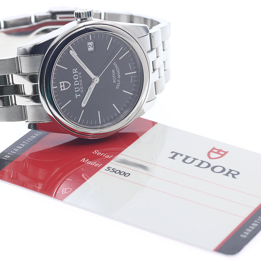 TUDOR Glamour 55000 Date Black Dial Automatic Men's Watch_951892
