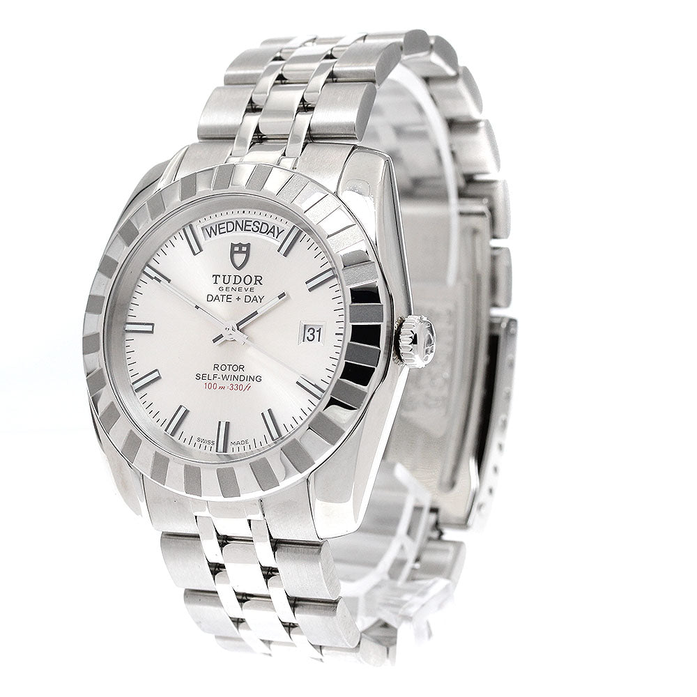 TUDOR Classic Date Day 23010 Silver Dial Automatic Men's Watch_951900