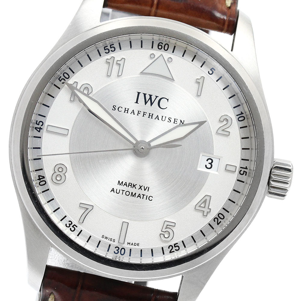 IWC SCHAFFHAUSEN Spitfire Mark XVI IW325502 Date Silver Dial Automatic Men's Watch_951907
