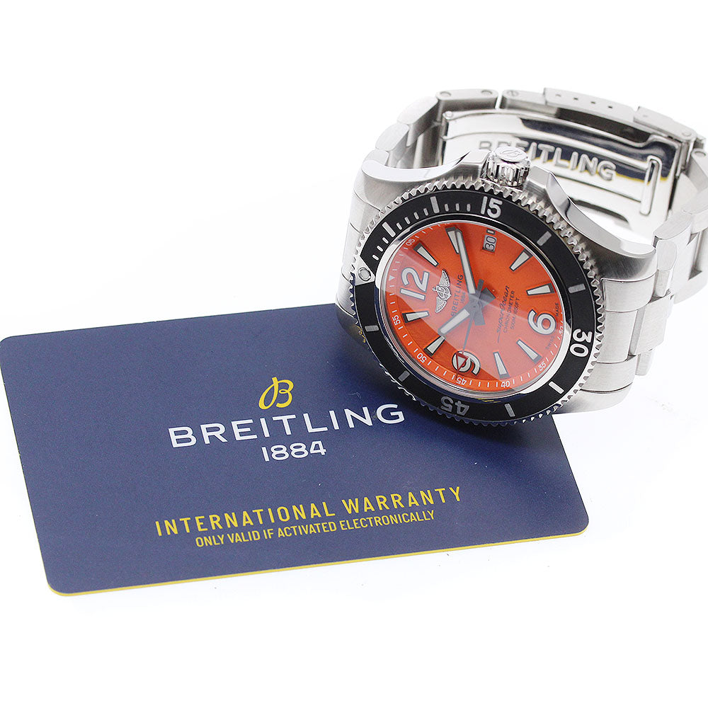 BREITLING Super Ocean 42 A17366 Date Orange Dial Automatic Men's Watch_951912