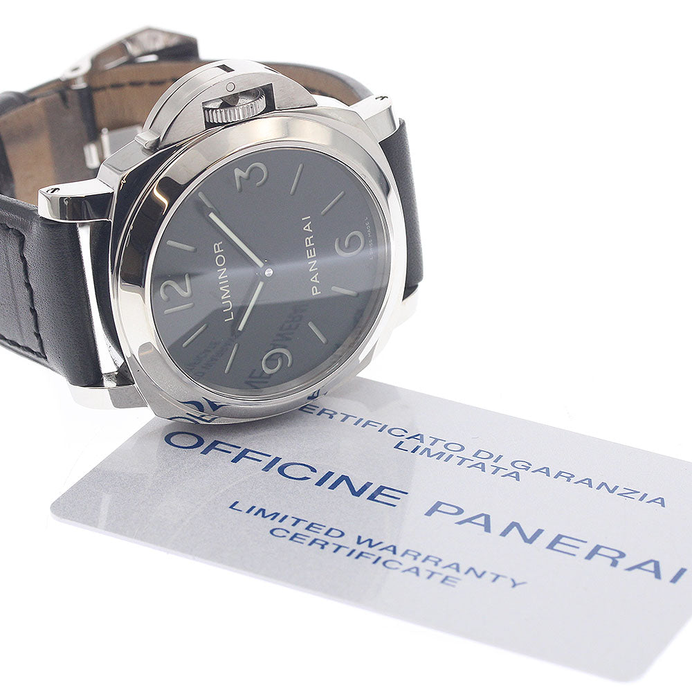 PANERAI Luminor Base 44MM PAM00112 black Dial Hand Winding Men's Watch_951914