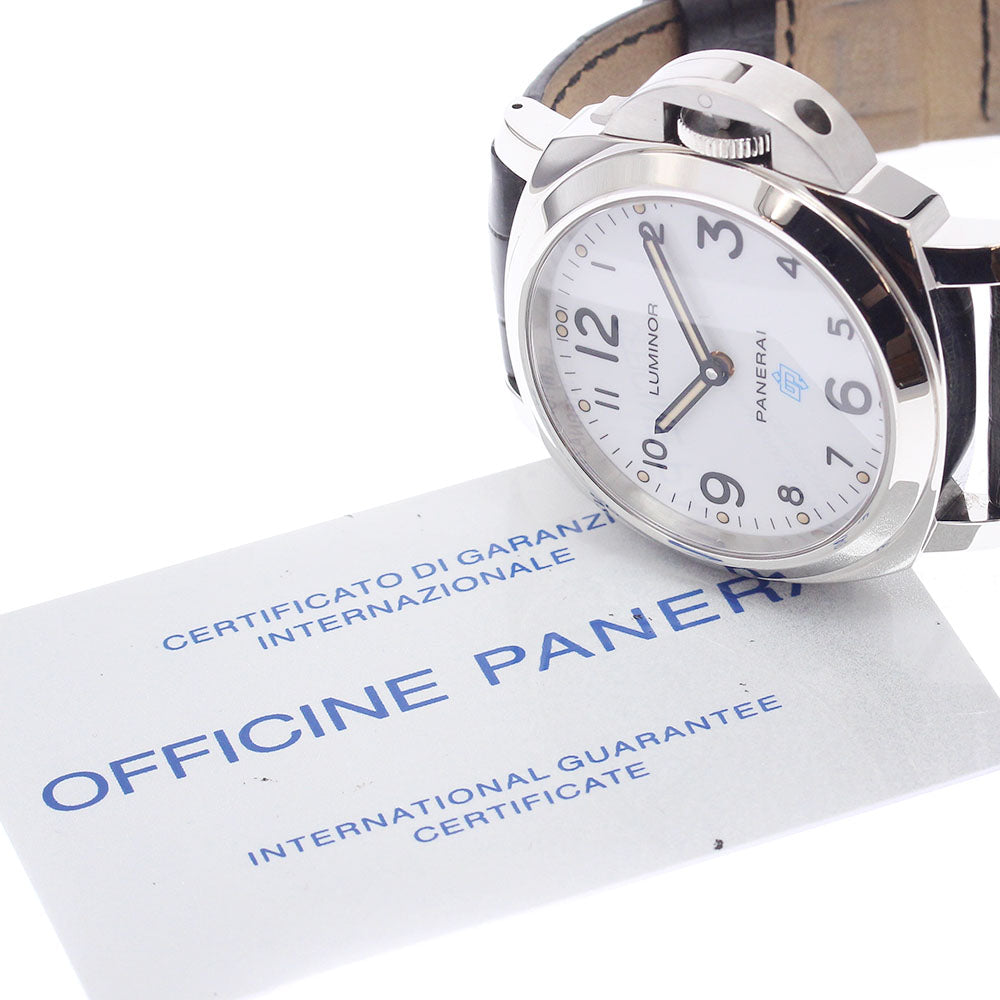 PANERAI Base Logo Acciaio PAM00630 white Dial Hand Winding Men's Watch_951925