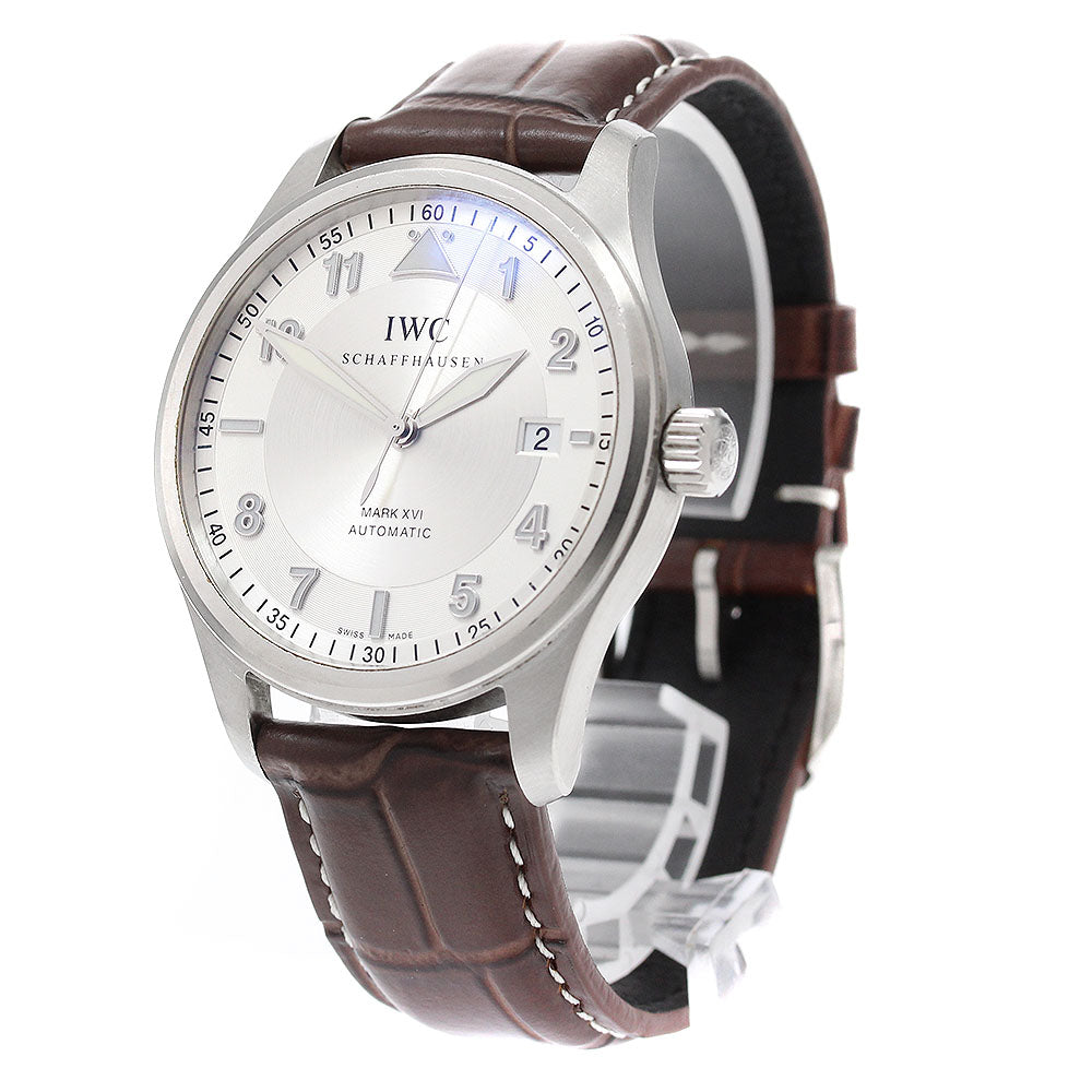 IWC SCHAFFHAUSEN Spitfire Mark XVI IW325502 Date Silver Dial Automatic Men's Watch_951933