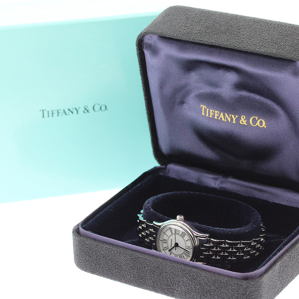 TIFFANY&Co. Classic round Date white Dial Quartz Ladies Watch_951956