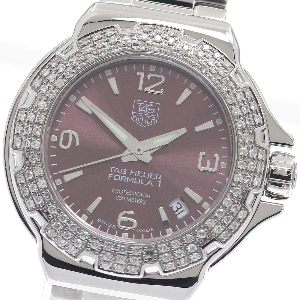TAG HEUER Formula 1 WAC1219-0 date diamond bezel purple Dial Quartz Ladies Watch_951972
