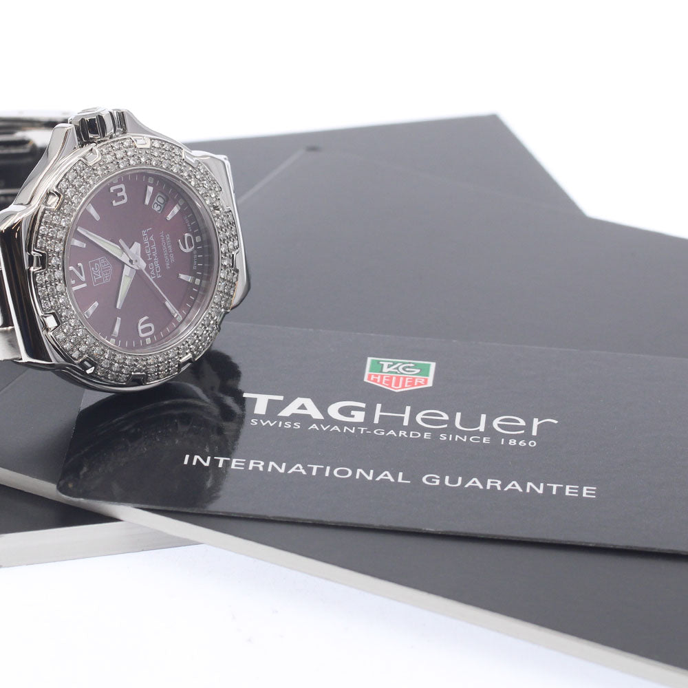 TAG HEUER Formula 1 WAC1219-0 date diamond bezel purple Dial Quartz Ladies Watch_951972