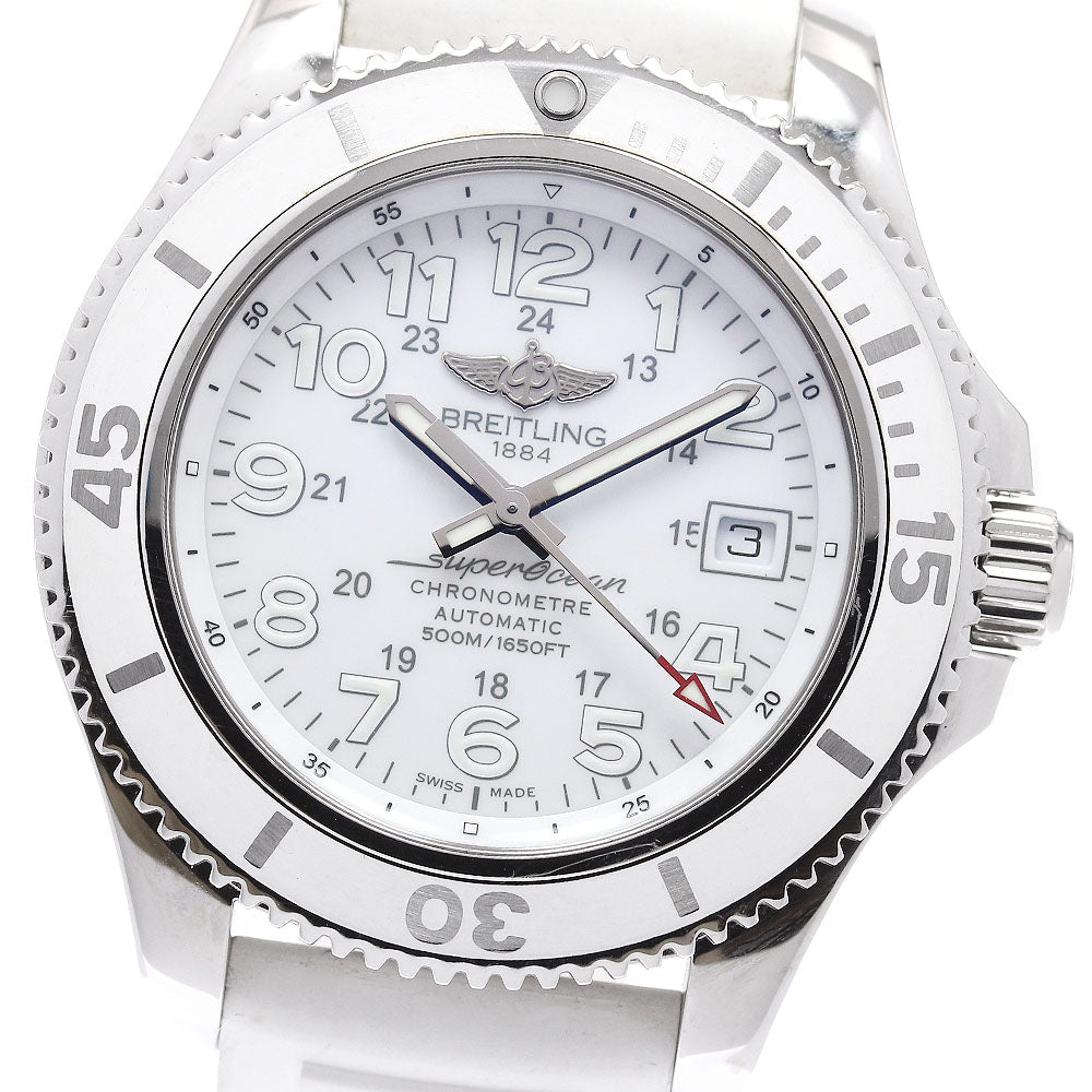 BREITLING Super Ocean II 42 A17365 Date white Dial Automatic Men's Watch_951983