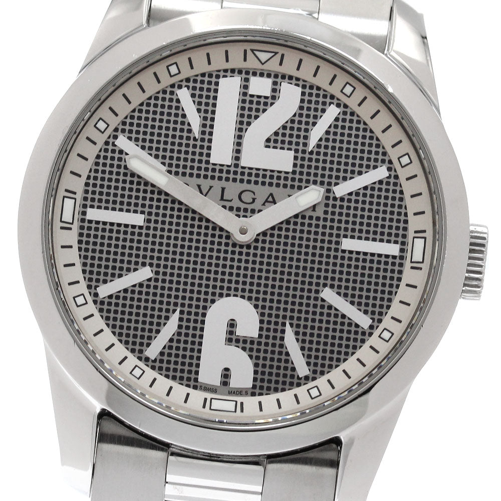 BVLGARI Solo tempo ST37S Black / Silver Dial Quartz Men's Watch_951992
