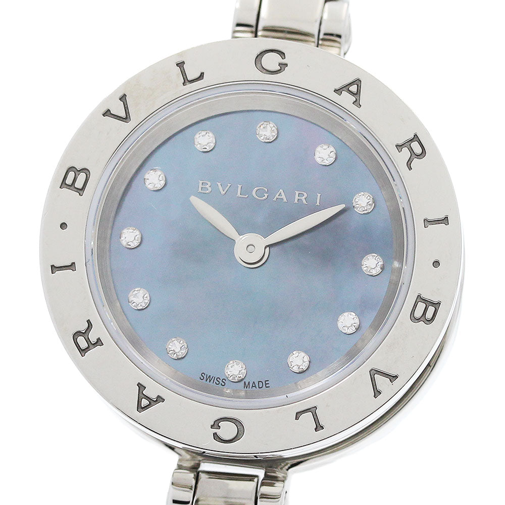 BVLGARI B-ZERO1 BZ23S 12P diamond Blue shell Dial Quartz Ladies Watch_952013
