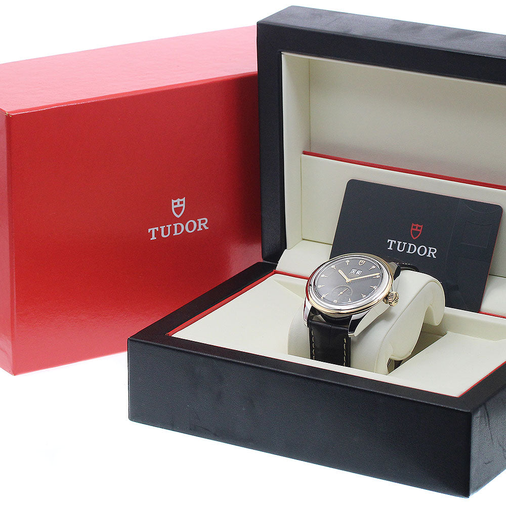 TUDOR Glamor Double Date 57103 11P diamond black Dial Automatic Men's Watch_952023