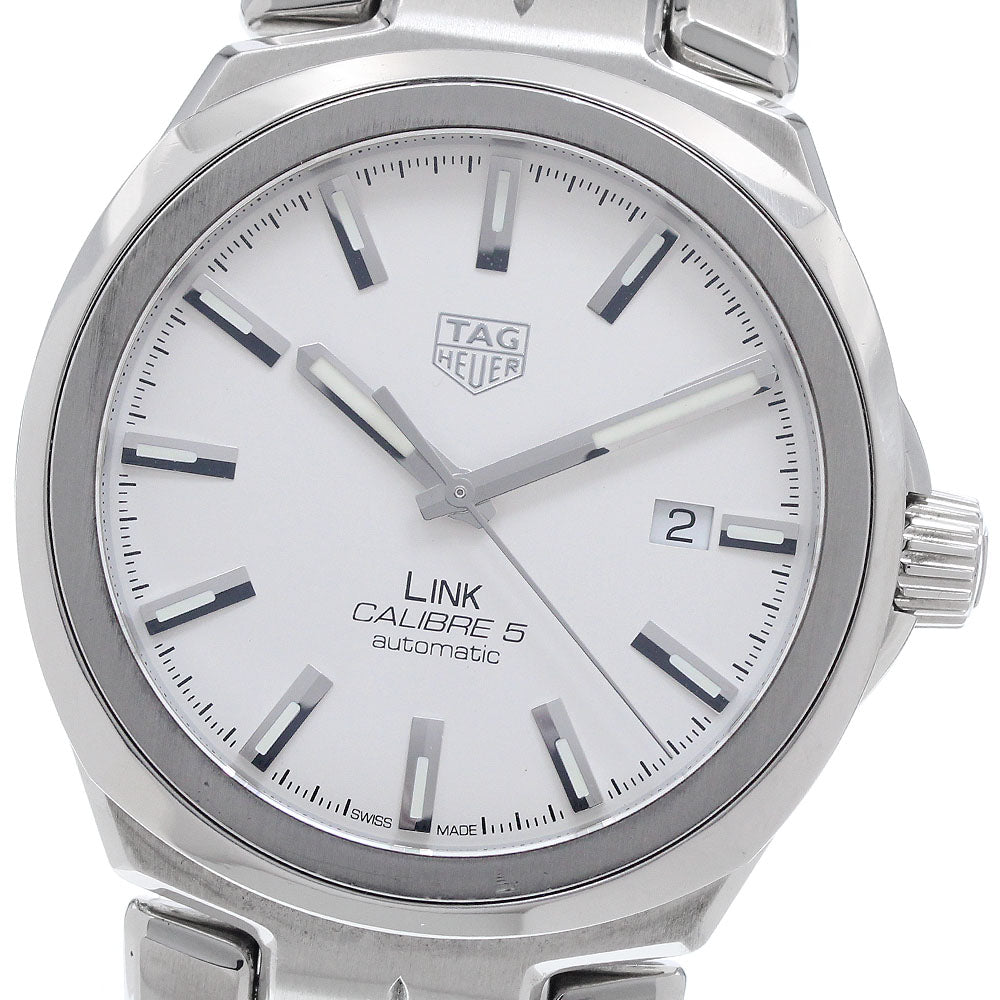 TAG HEUER Link caliber 5 WBC2111 Date Silver Dial Automatic Men's Watch_952040