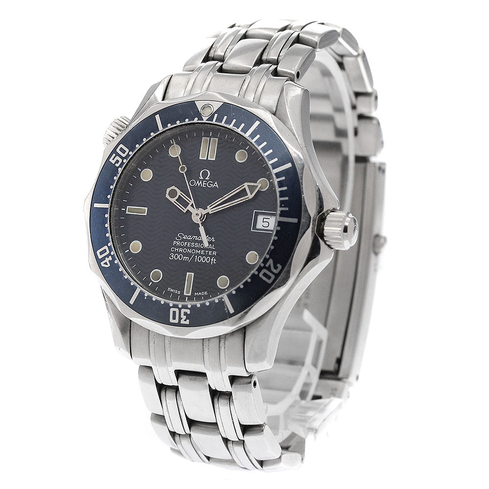 OMEGA Seamaster300 2551.80 Date Navy Dial Automatic Boy's Watch_952082