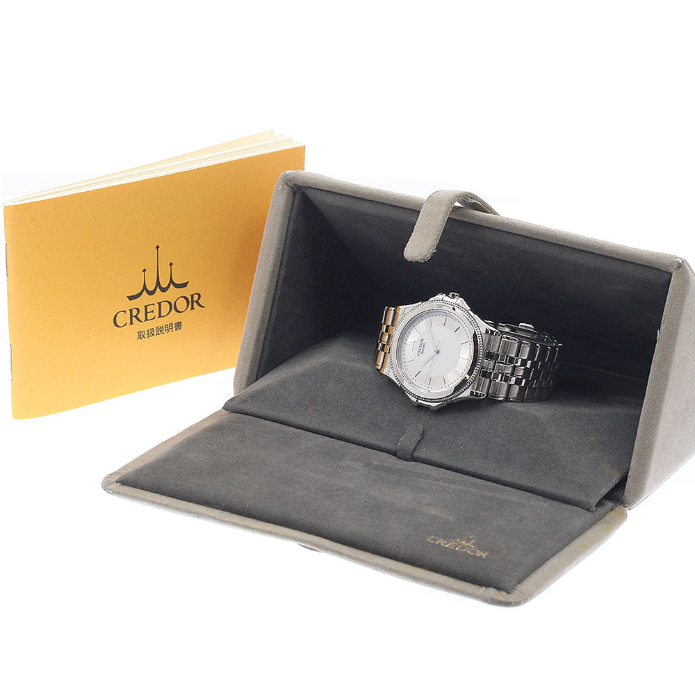 SEIKO CREDOR Pacificique GCBR035/8J81-6B70 K18WGBezel Quartz Men's Watch_952106