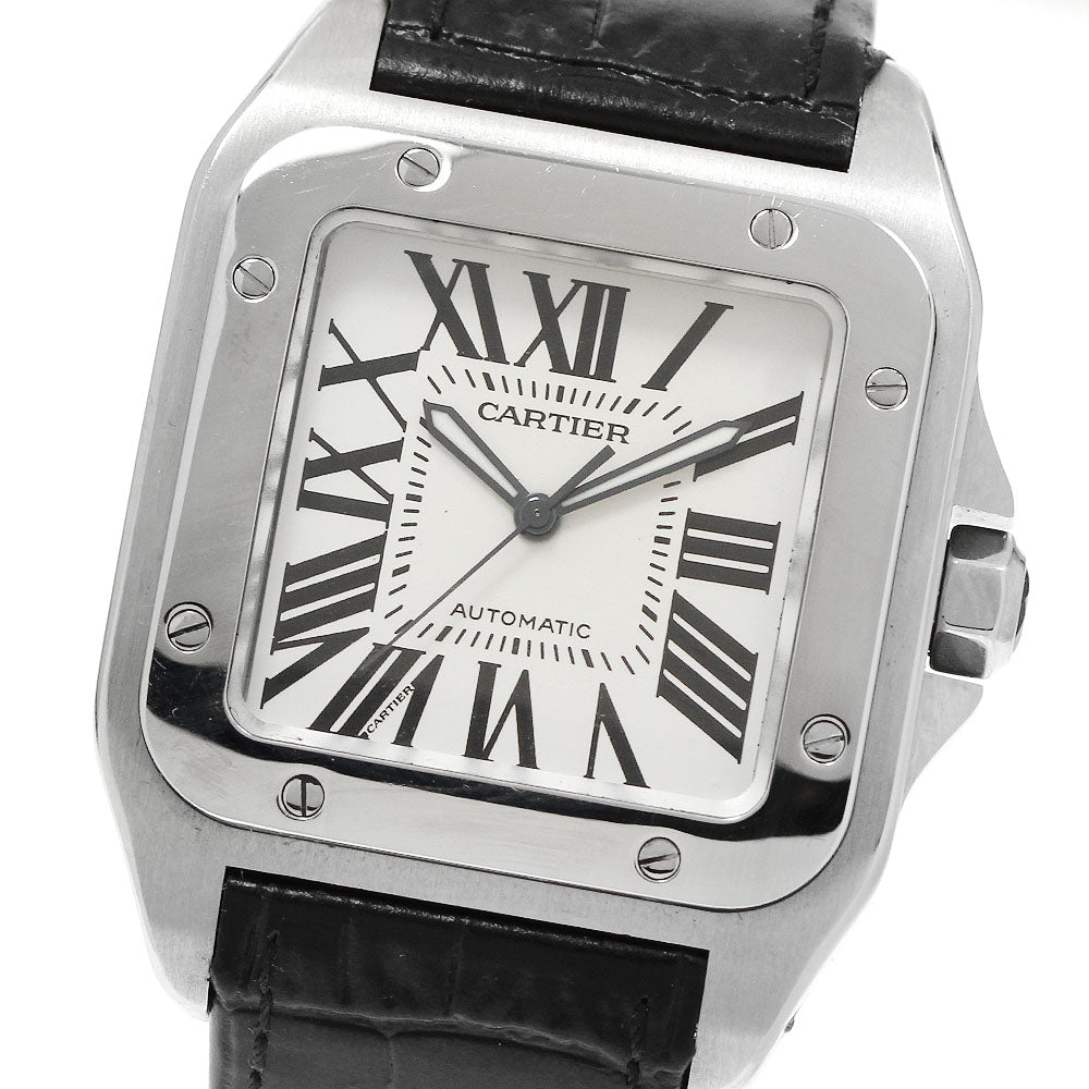 CARTIER Santos 100 LM W20076X8 Silver Dial Automatic Men's Watch_952129