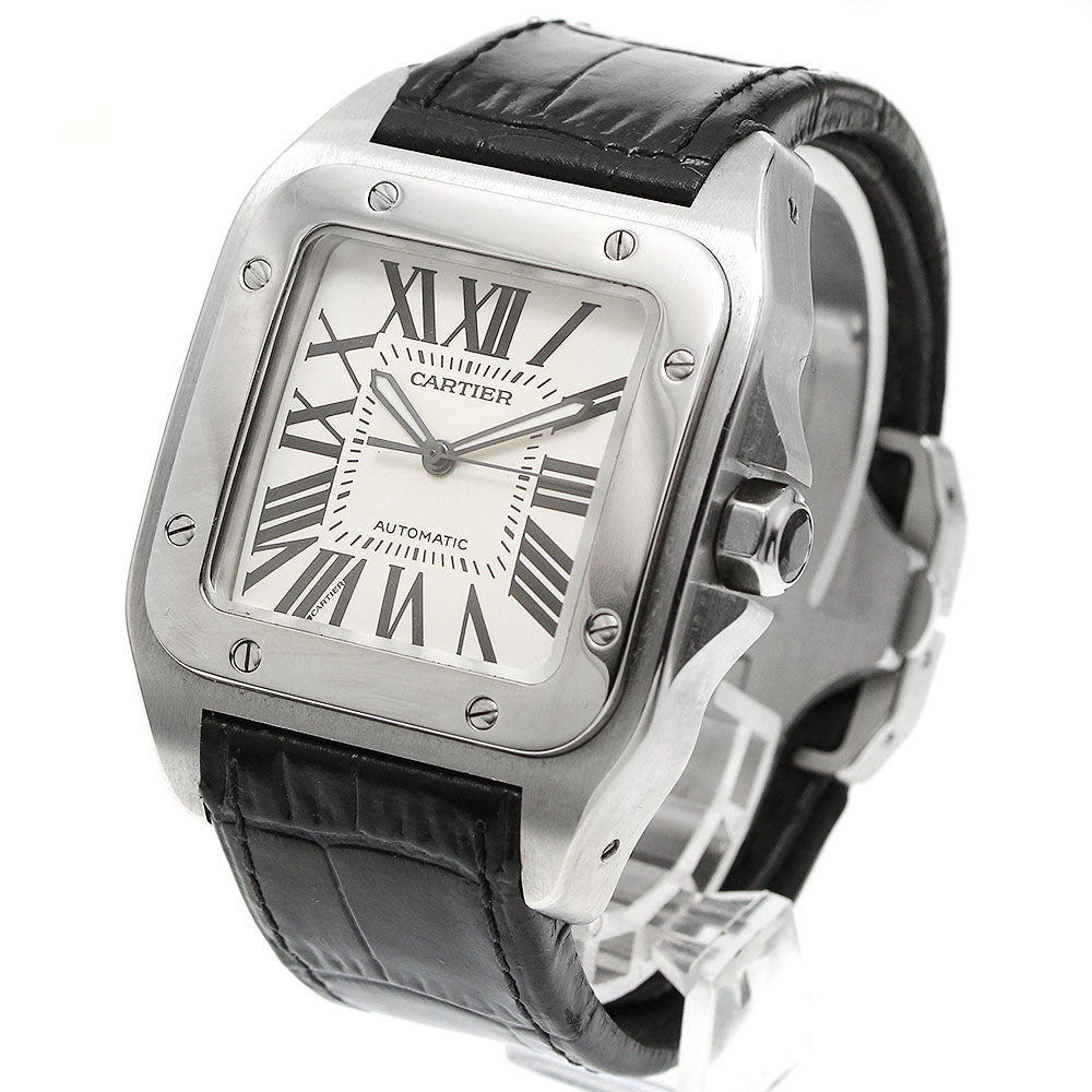 CARTIER Santos 100 LM W20076X8 Silver Dial Automatic Men's Watch_952129