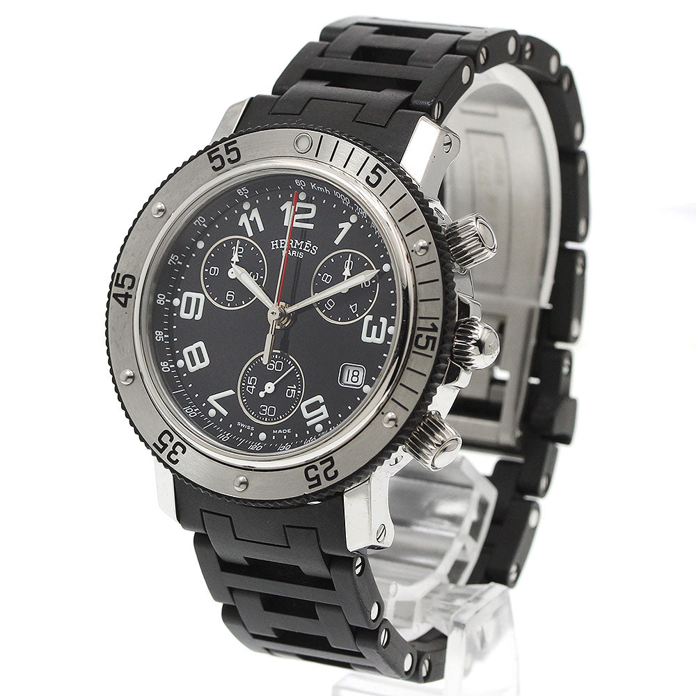 HERMES Clipper diver CL2.915 Chronograph black Dial Quartz Men's Watch_952300
