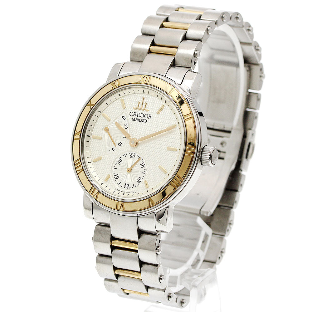 SEIKO CREDOR 4S79-0020/GCAY994 Power reserve YG bezel Hand Winding Men's_952311