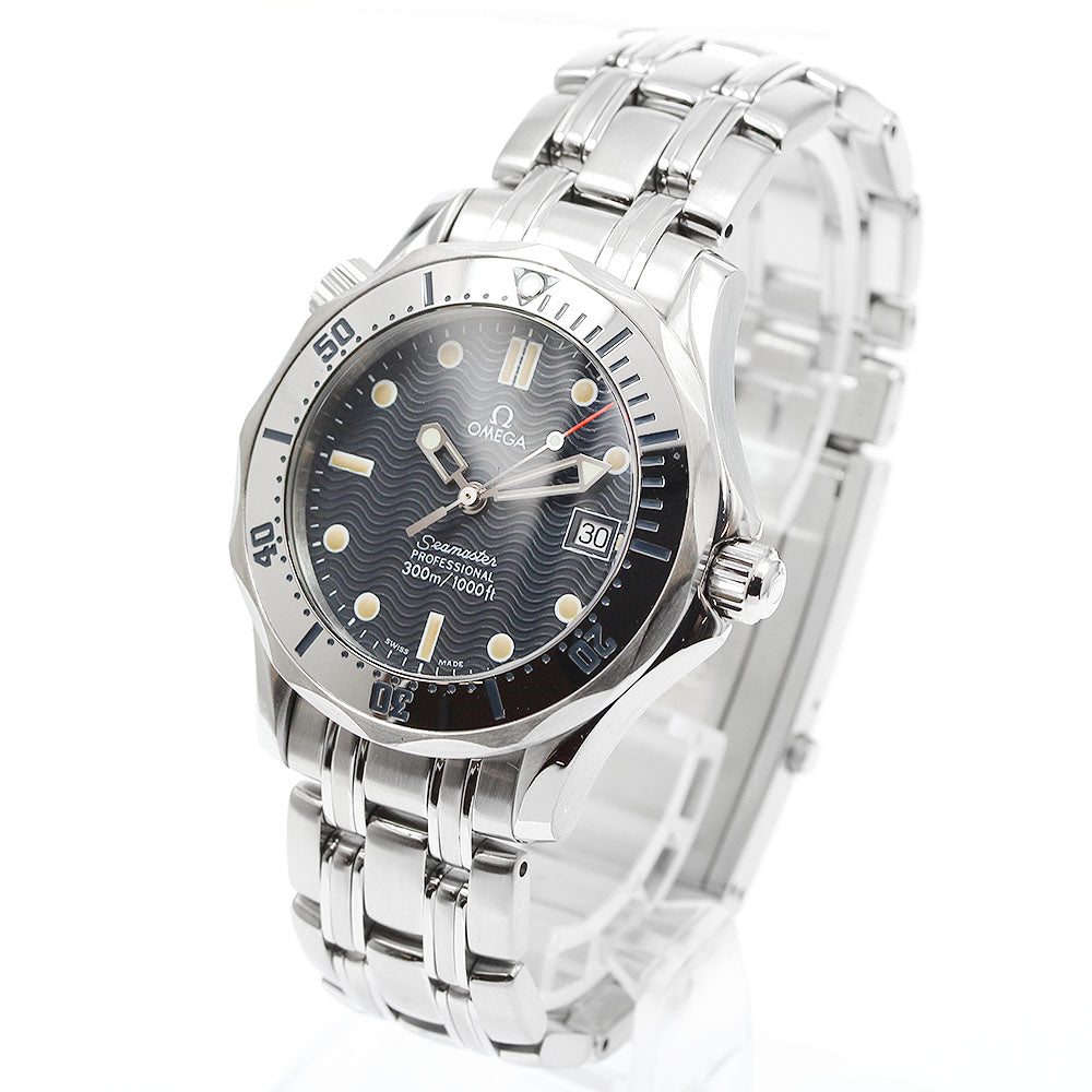 OMEGA Seamaster300 2562.80 Date Navy Dial Quartz Boy's Watch_952312