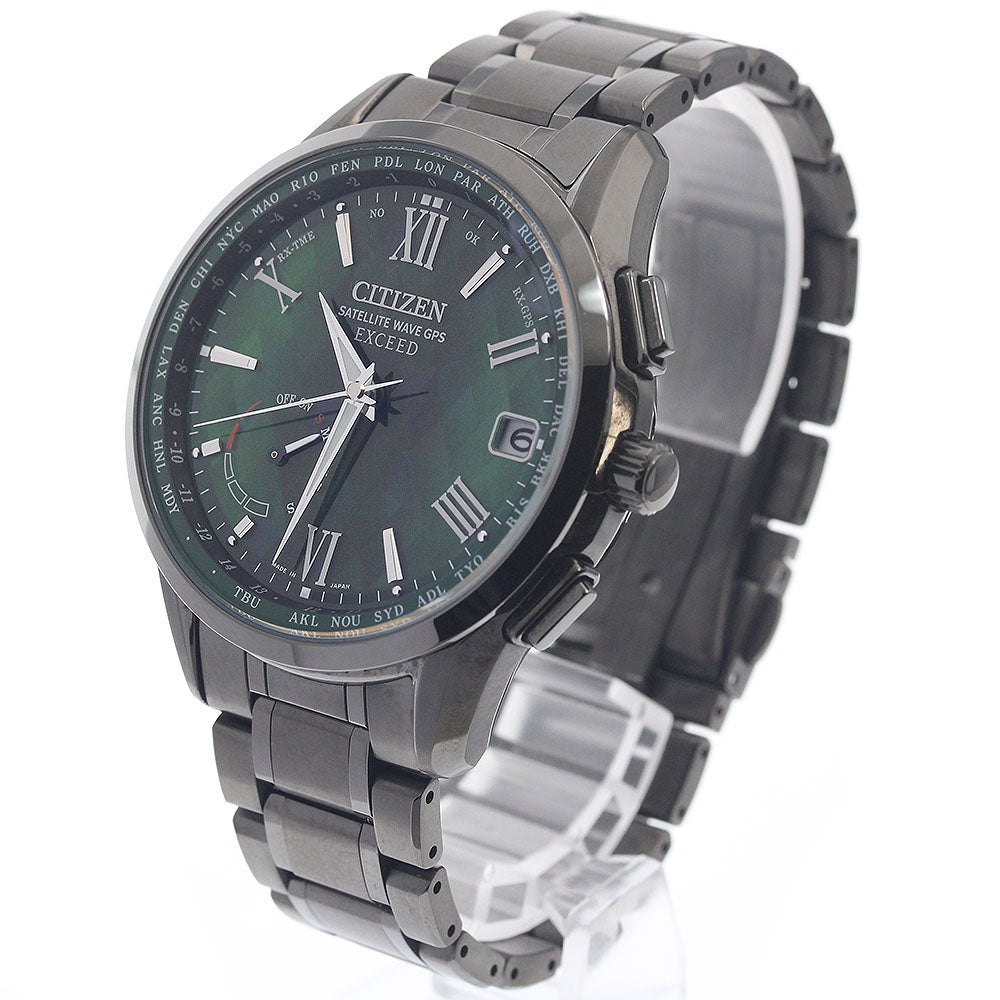 CITIZEN Exceed CC3057-57W Satellite Wave GPS Solar Powered Radio Men's_952316