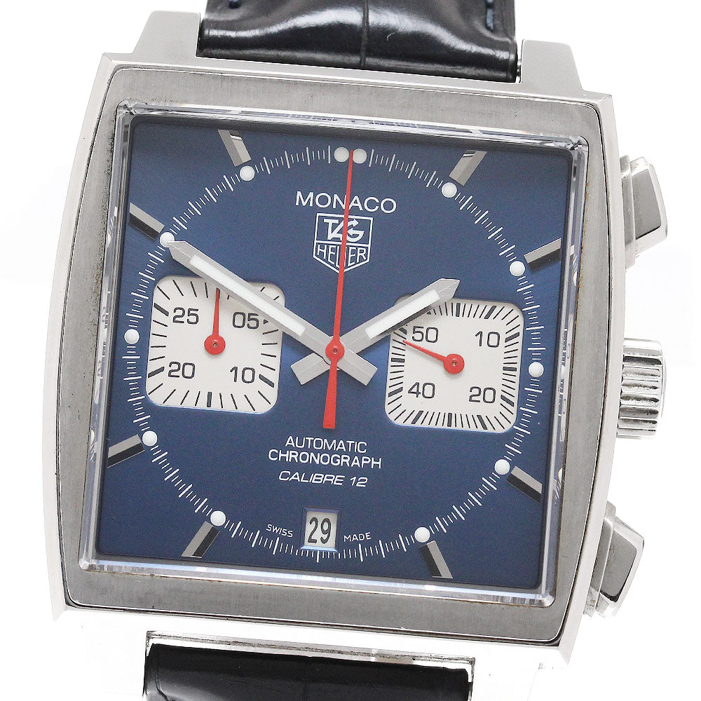 TAG HEUER Monaco CAW2111-0 Chronograph Date blue Dial Automatic Men's Watch_952345