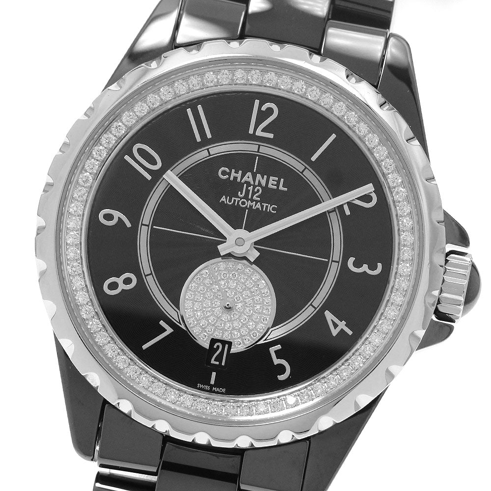 CHANEL J12 Black ceramic H3840 diamond black Dial Automatic Boy's Watch_952364
