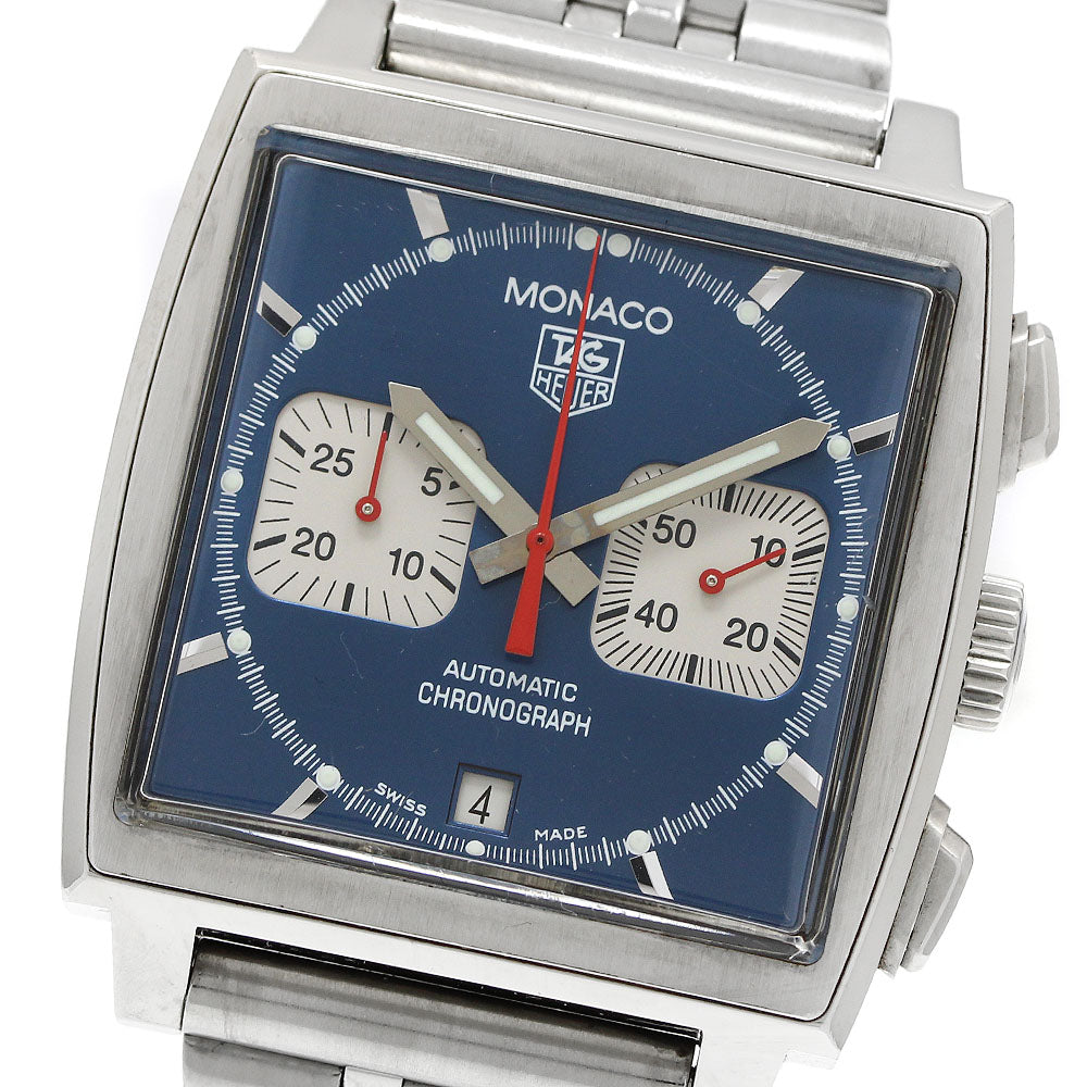 TAG HEUER Monaco CW2113 Chronograph Date Blue Dial Automatic Men's Watch_952381