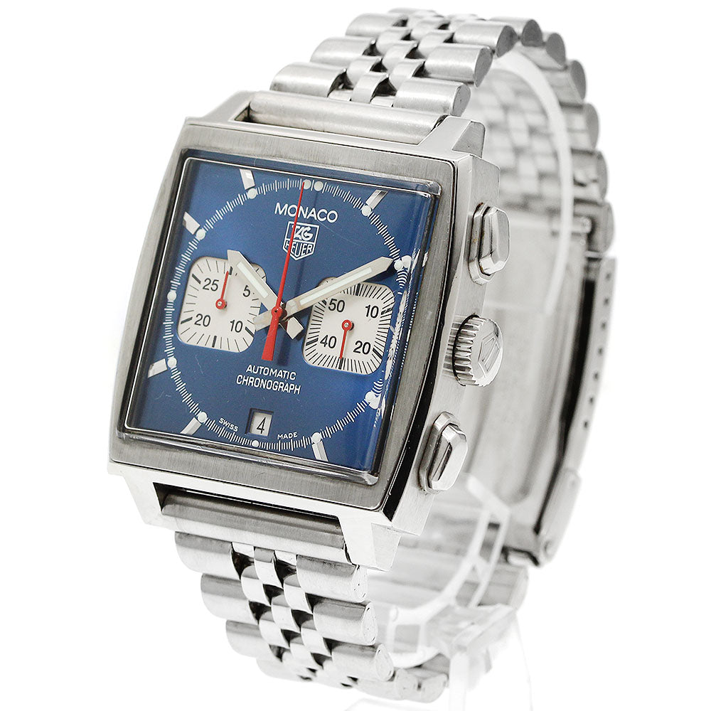 TAG HEUER Monaco CW2113 Chronograph Date Blue Dial Automatic Men's Watch_952381
