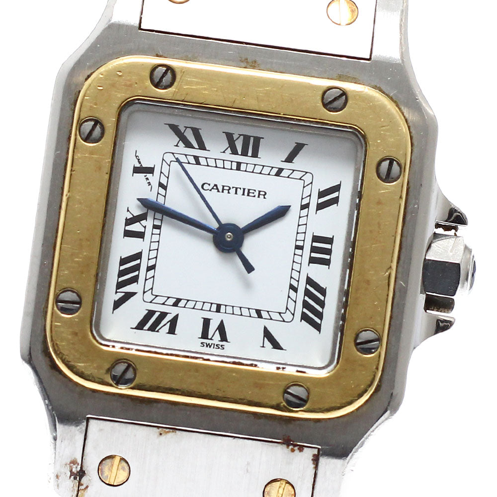 CARTIER Santos GalbeeSM Ref.不明 YG bezel white Dial Automatic Ladies Watch_952383