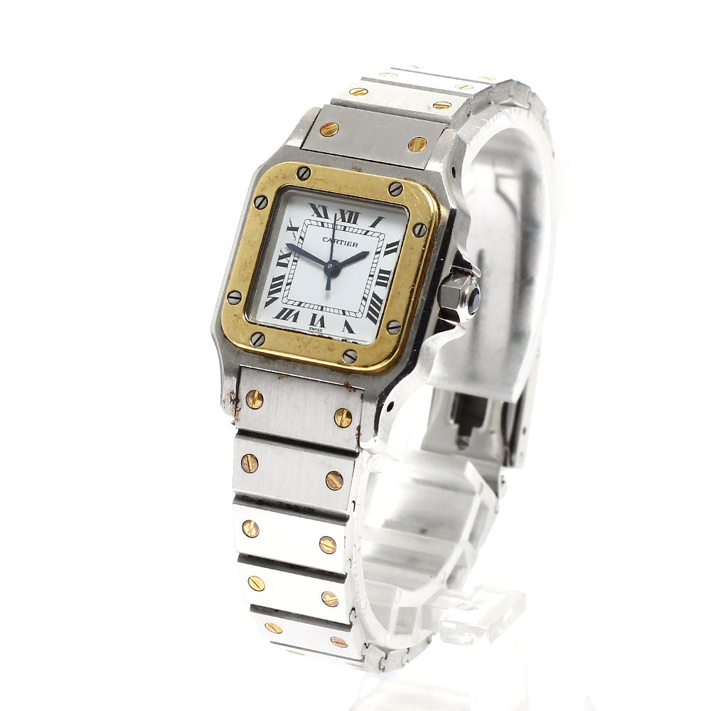 CARTIER Santos GalbeeSM Ref.不明 YG bezel white Dial Automatic Ladies Watch_952383