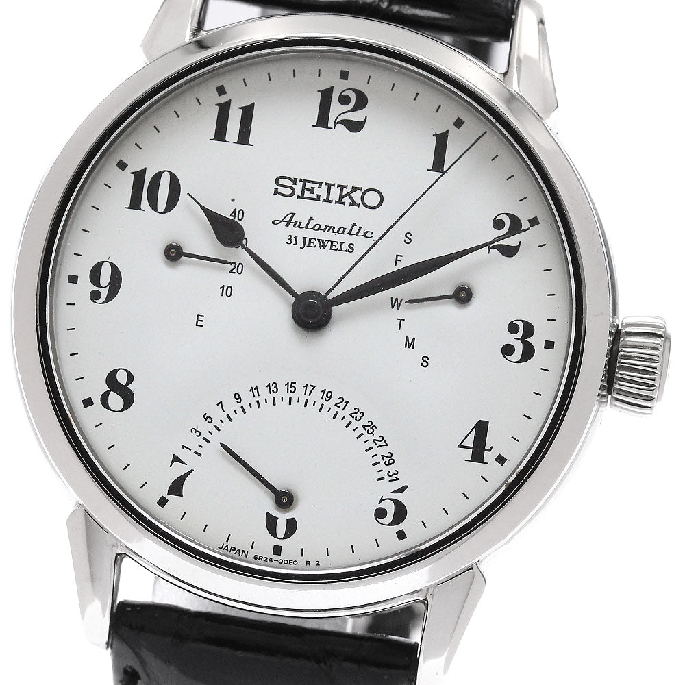 SEIKO Presage Enamel Dial SARD007/6R24-00E0 Power Reserve Day Date white Dial Automatic Men's Watch_952457