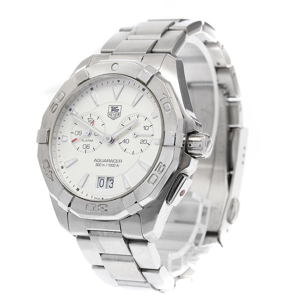 TAG HEUER Aqua racer WAY111Y alarm Silver Dial Quartz Men's Watch_952465